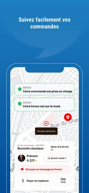 Allo Gaz live delivery tracking screen