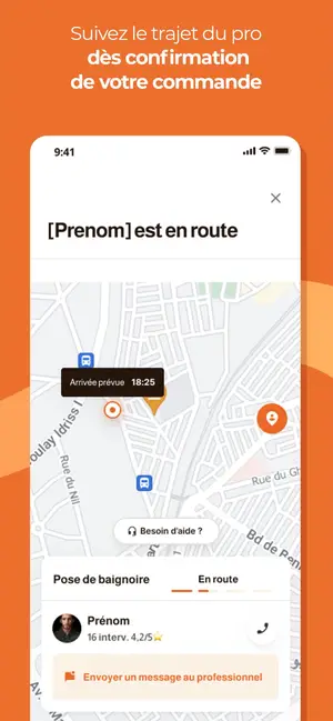 Hany app live service tracking screen