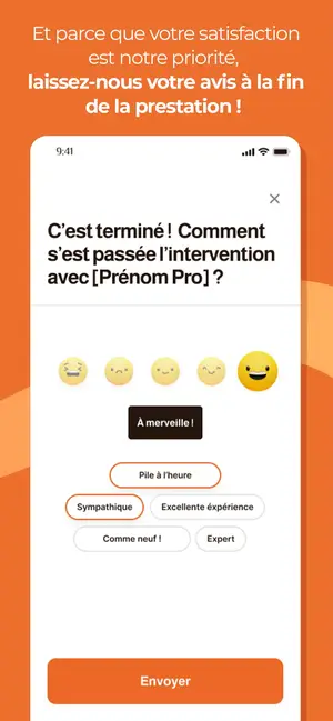 Hany app service review screen